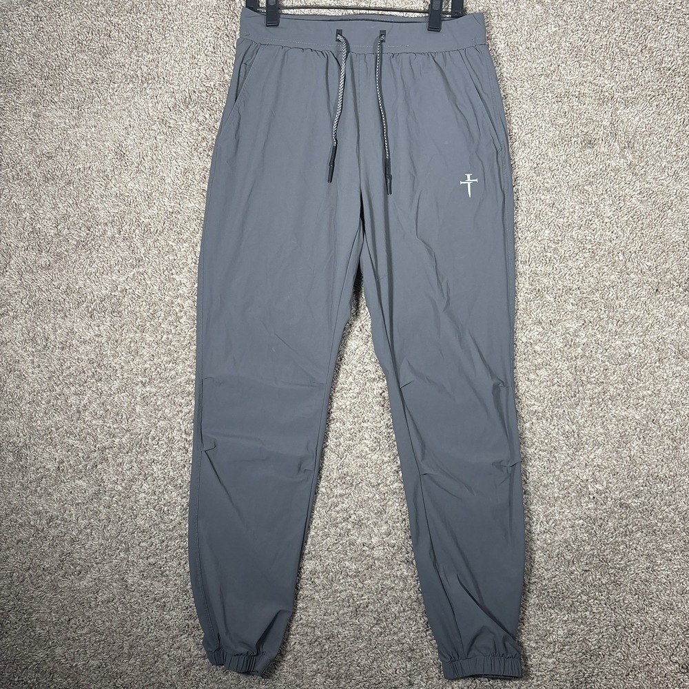 Three Nails Pants Mens Large Gray Jogger Performance Athletic Lightweight